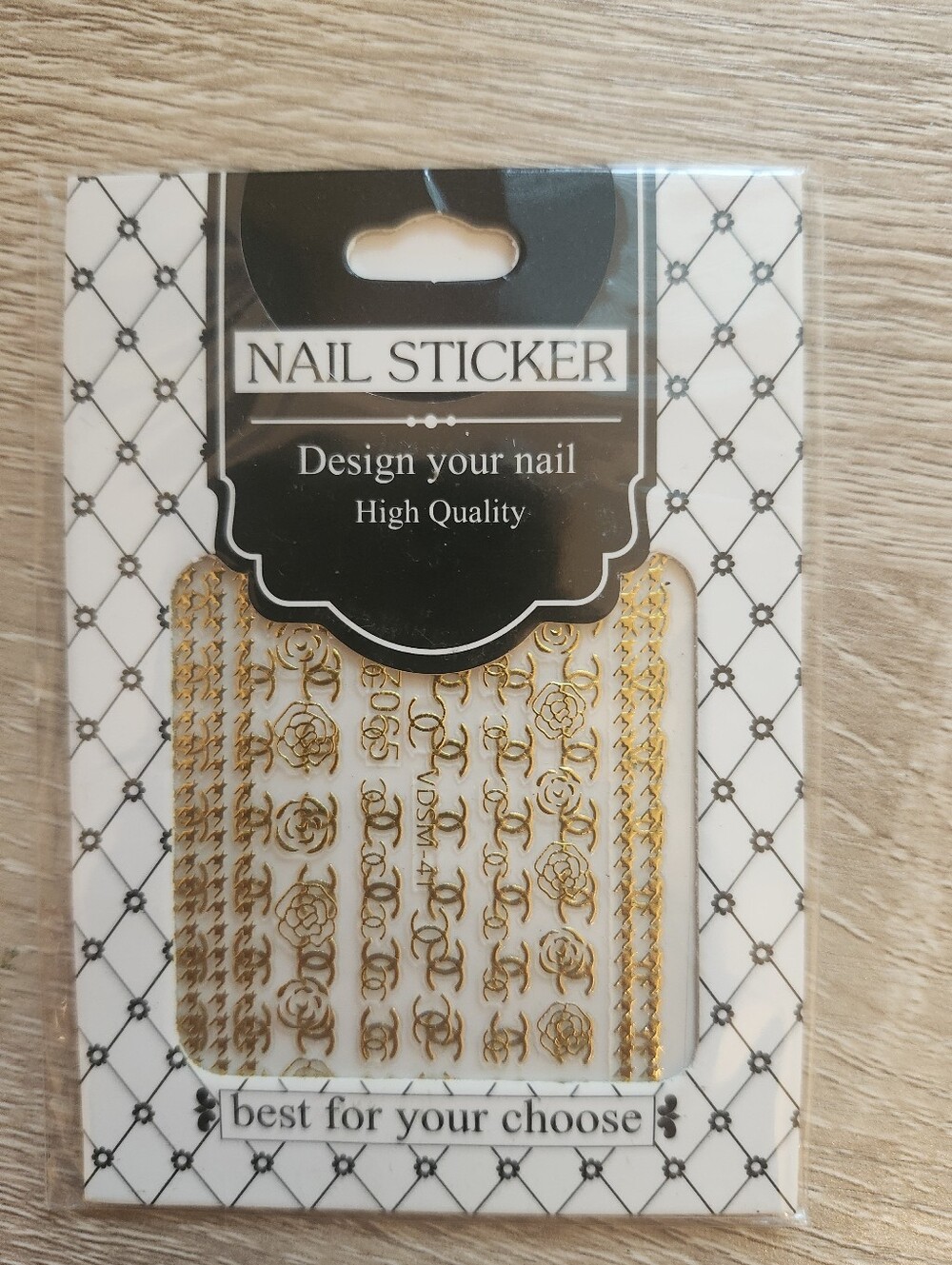 Designer Style Gold Nail Sticker Sheet - Unbranded